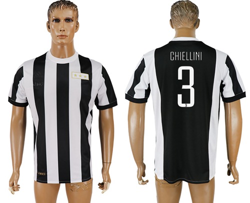 Juventus #3 Chiellini 120th Anniversary Soccer Club Jersey - Click Image to Close